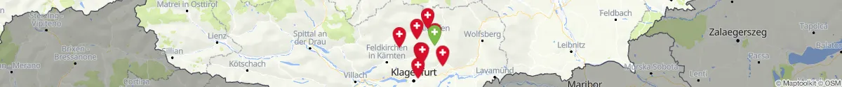 Kartenansicht für Apotheken-Notdienste in der Nähe von Straßburg (Sankt Veit an der Glan, Kärnten)